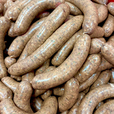 Hirschgriller – grobe Bratwurst vom Rothirsch aus den Chiemgauer Alpen