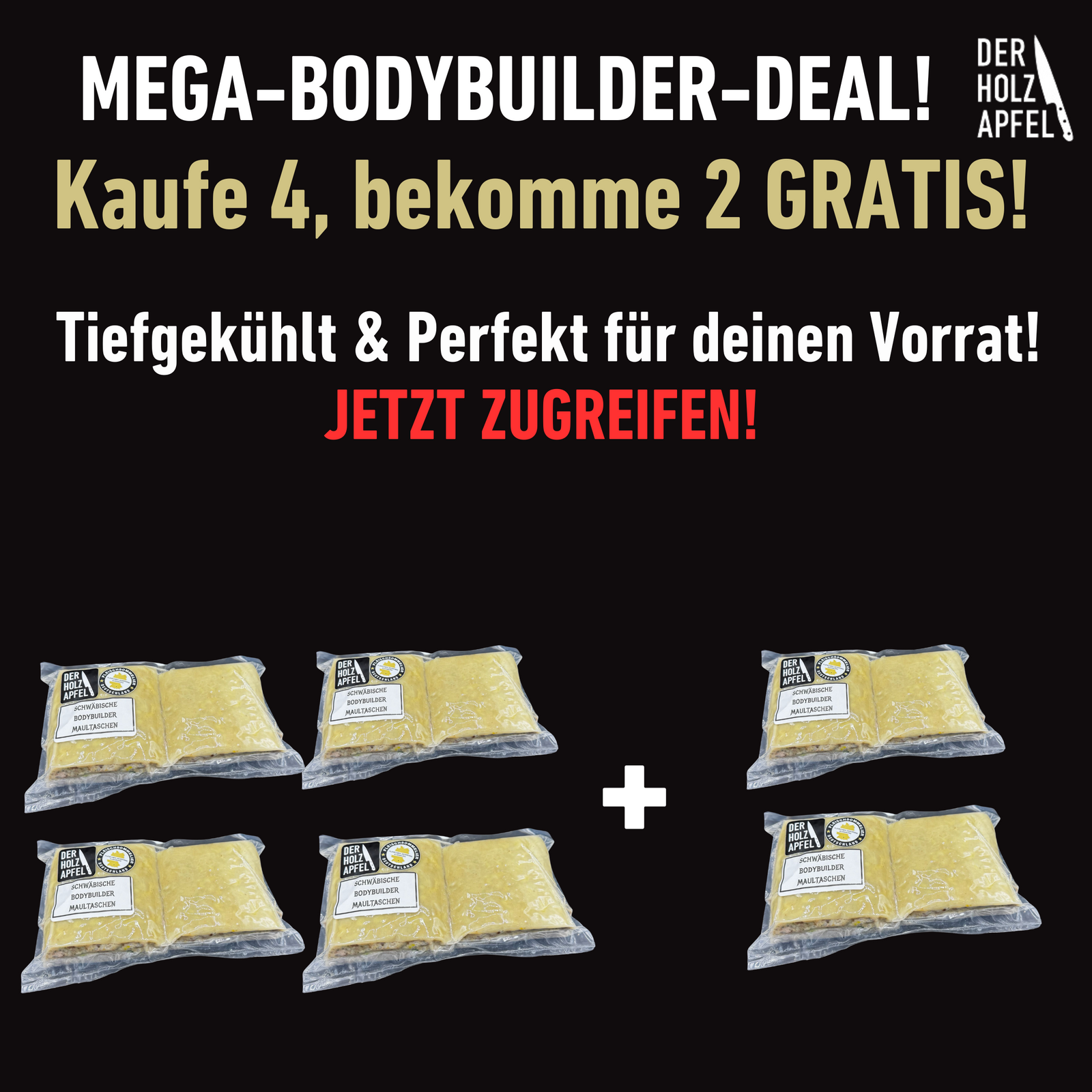 MEGA-BODYBUILDER-DEAL: Schwäbische Bodybuilder Maultaschen – Tiefgekühlt