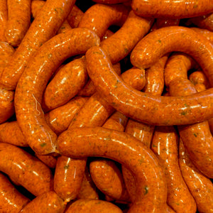 Zweimalbrenner scharfe Bratwurst mit Jalapeño und Habanero von Metzgerei Holzapfel