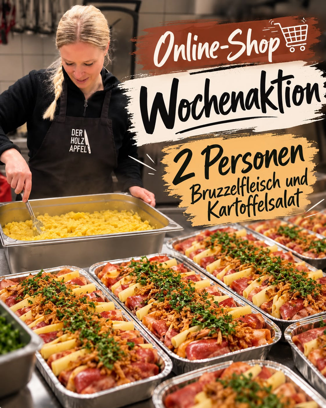 Bruzzelfleisch & Schwäbischer Kartoffelsalat für 2 Personen
